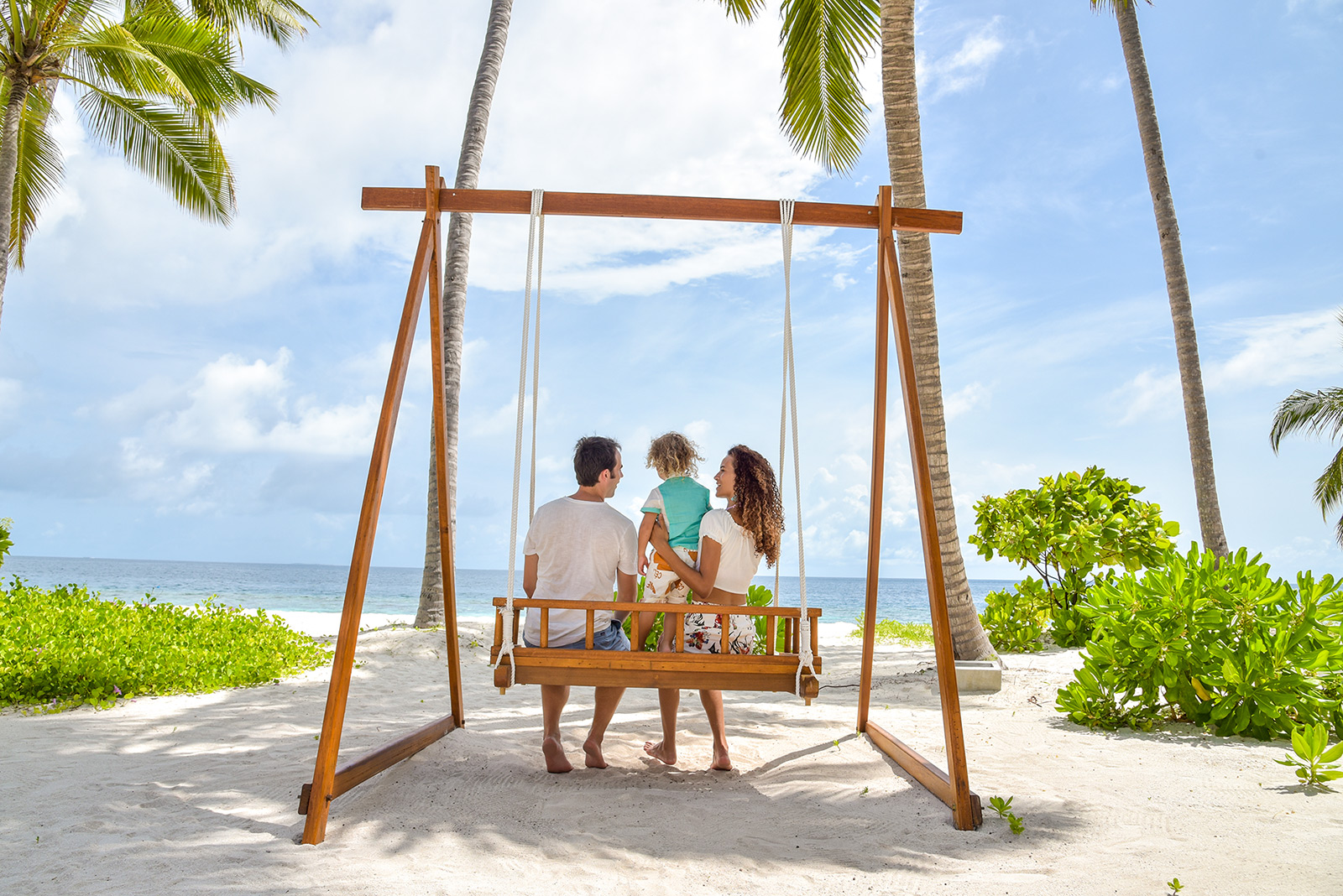 Maldives Family Vacation - Kids Playing on Beach