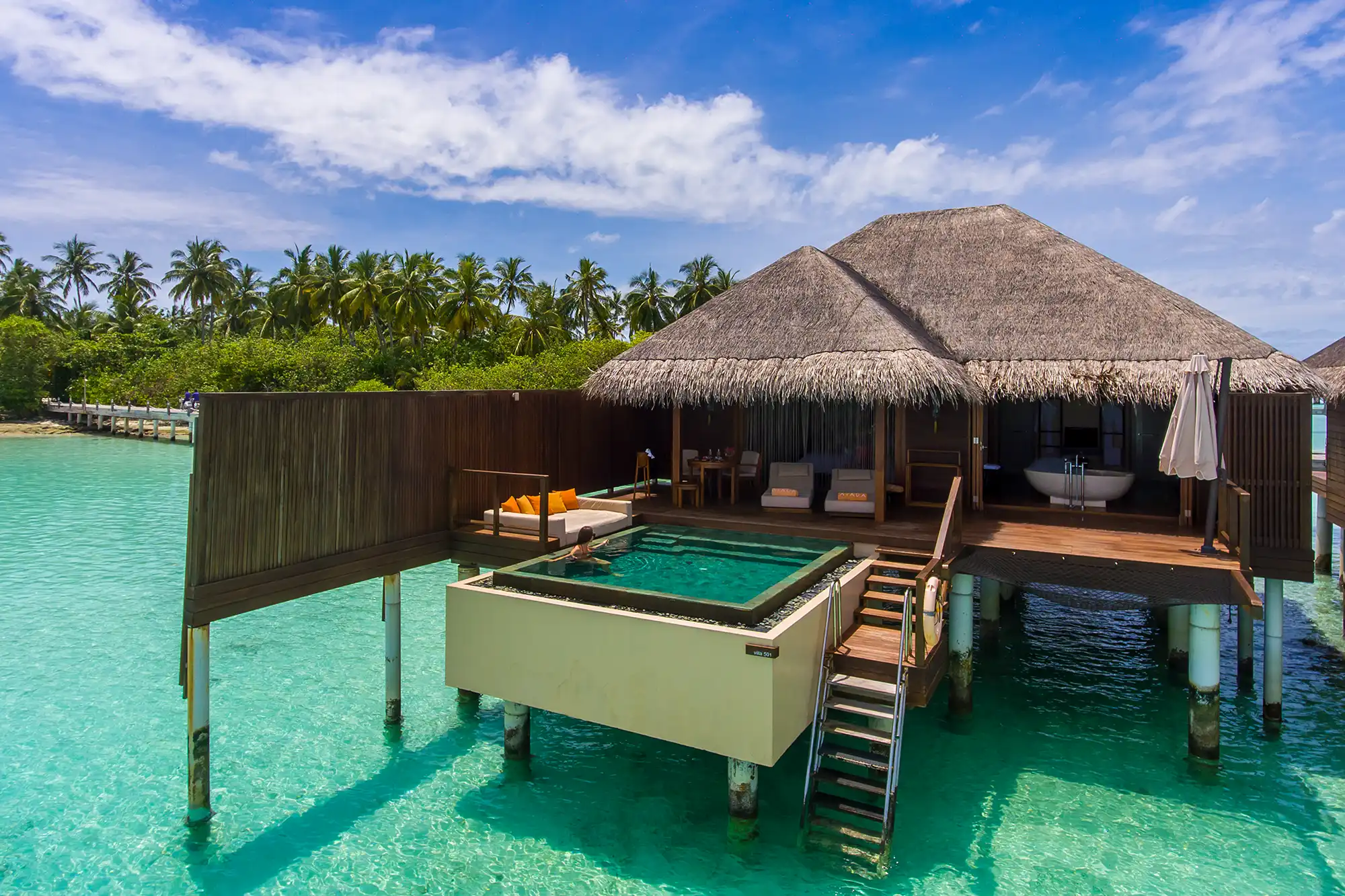 Ocean Villa with Pool - Overwater Poetry Pavilion, Lagoon Dreams Floating Sanctuary - Room Images 6