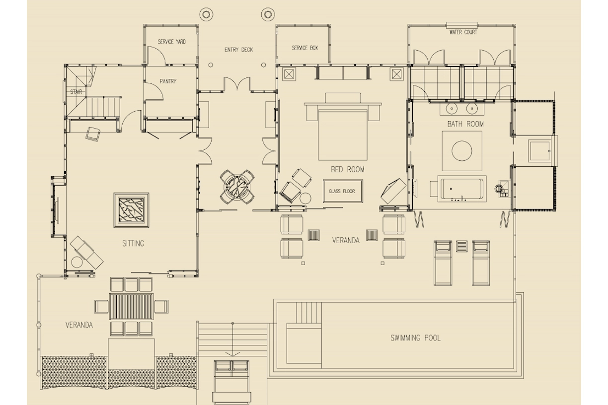 Ayada Royal Ocean Suite with Pool - Crown Jewel Sanctuary, Ultimate Presidential Indulgence - Floor Plan 1