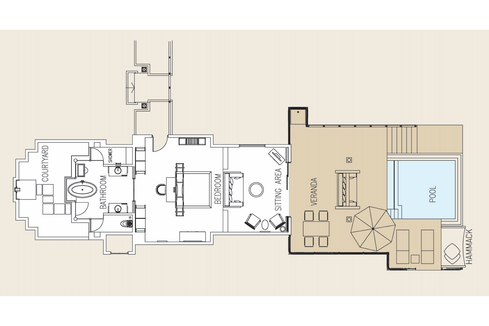 Sunset Family Lagoon Suite with Pool - Generational Bliss Haven, Golden Hour Family Theater - Floor Plan 1