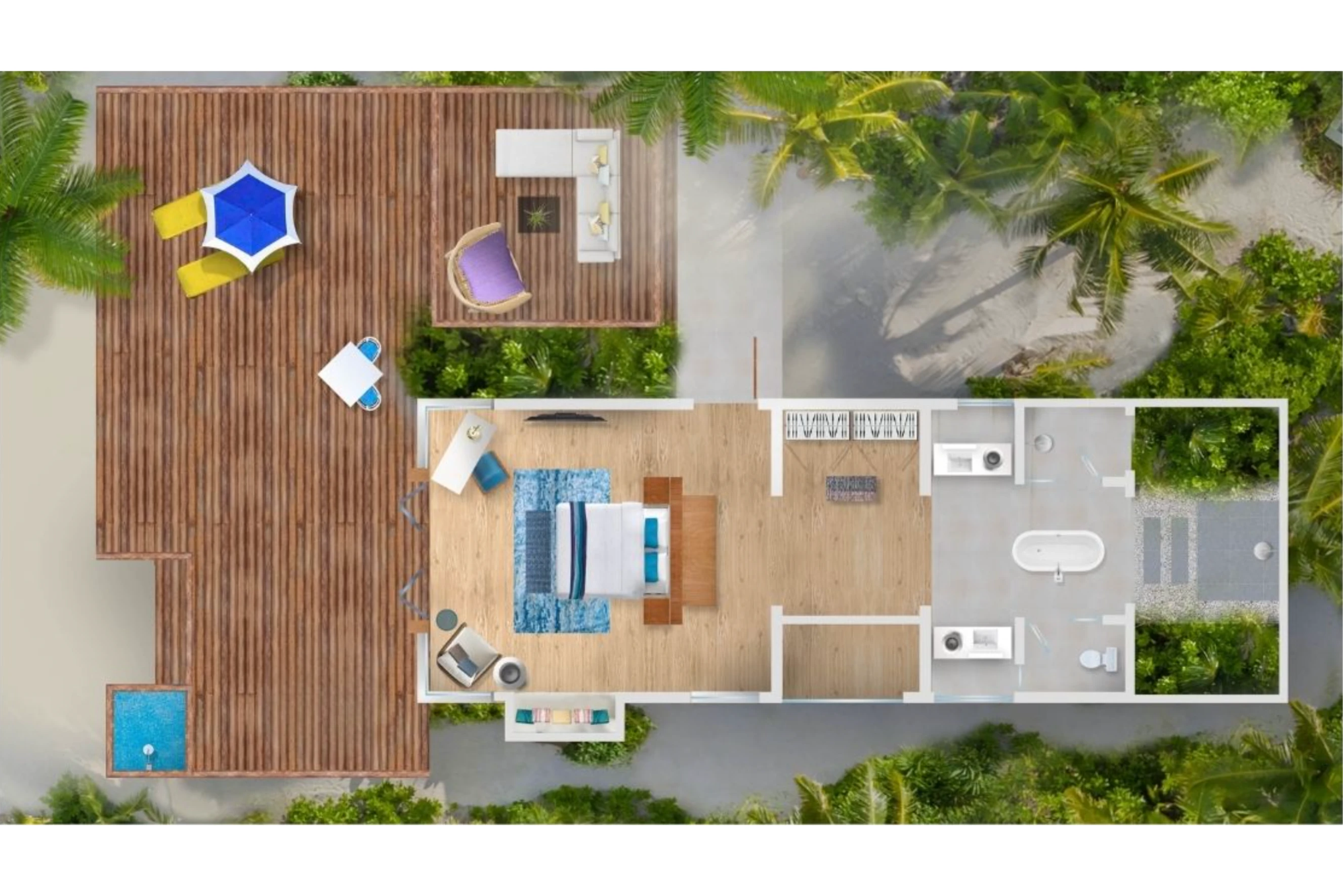 海灘別墅 - 純粹海島生活美學的原始沙灘秘境 - 平面圖 1