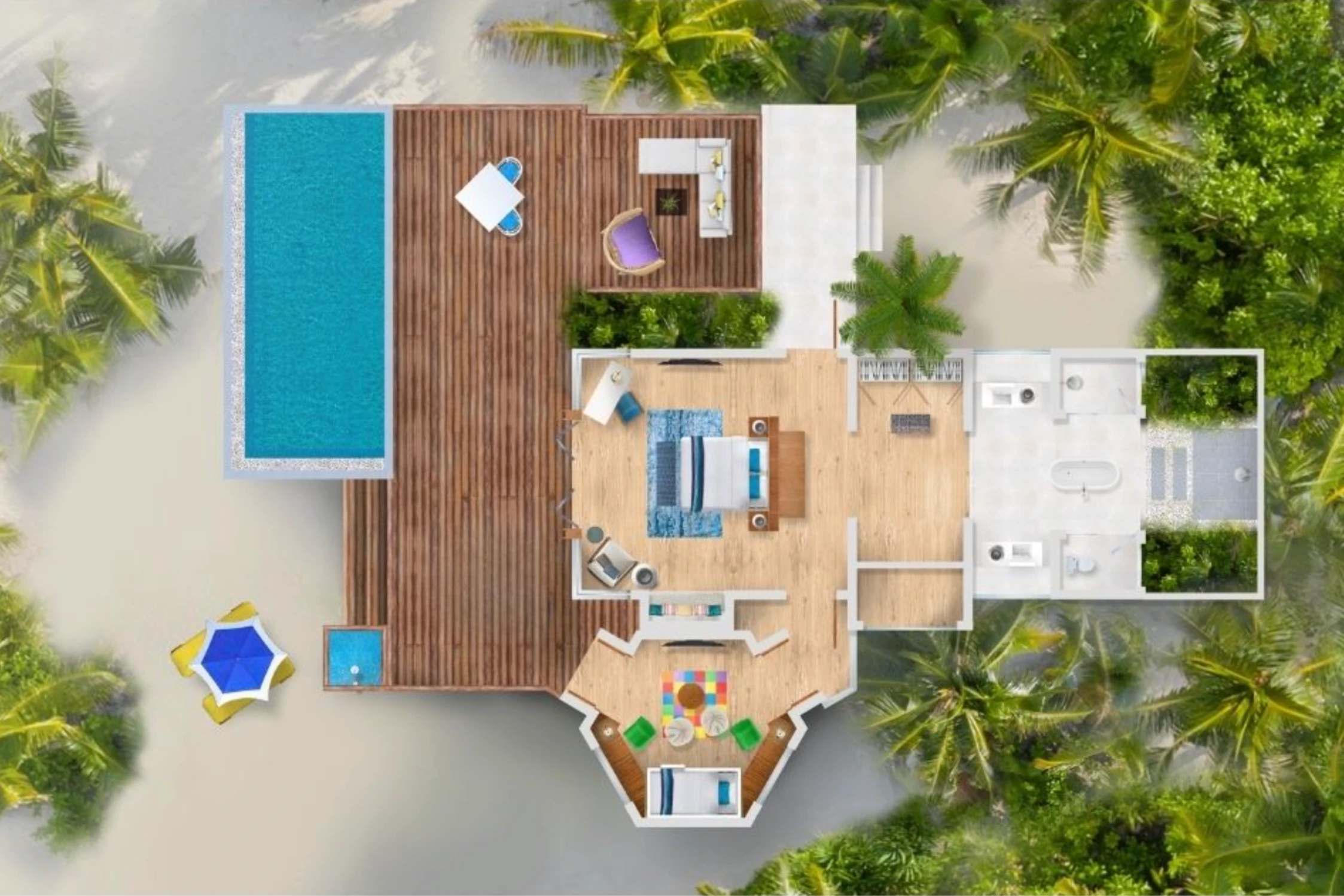 Family Beach Pool Villa - A Water Paradise for Family Joy - Floor Plan 1