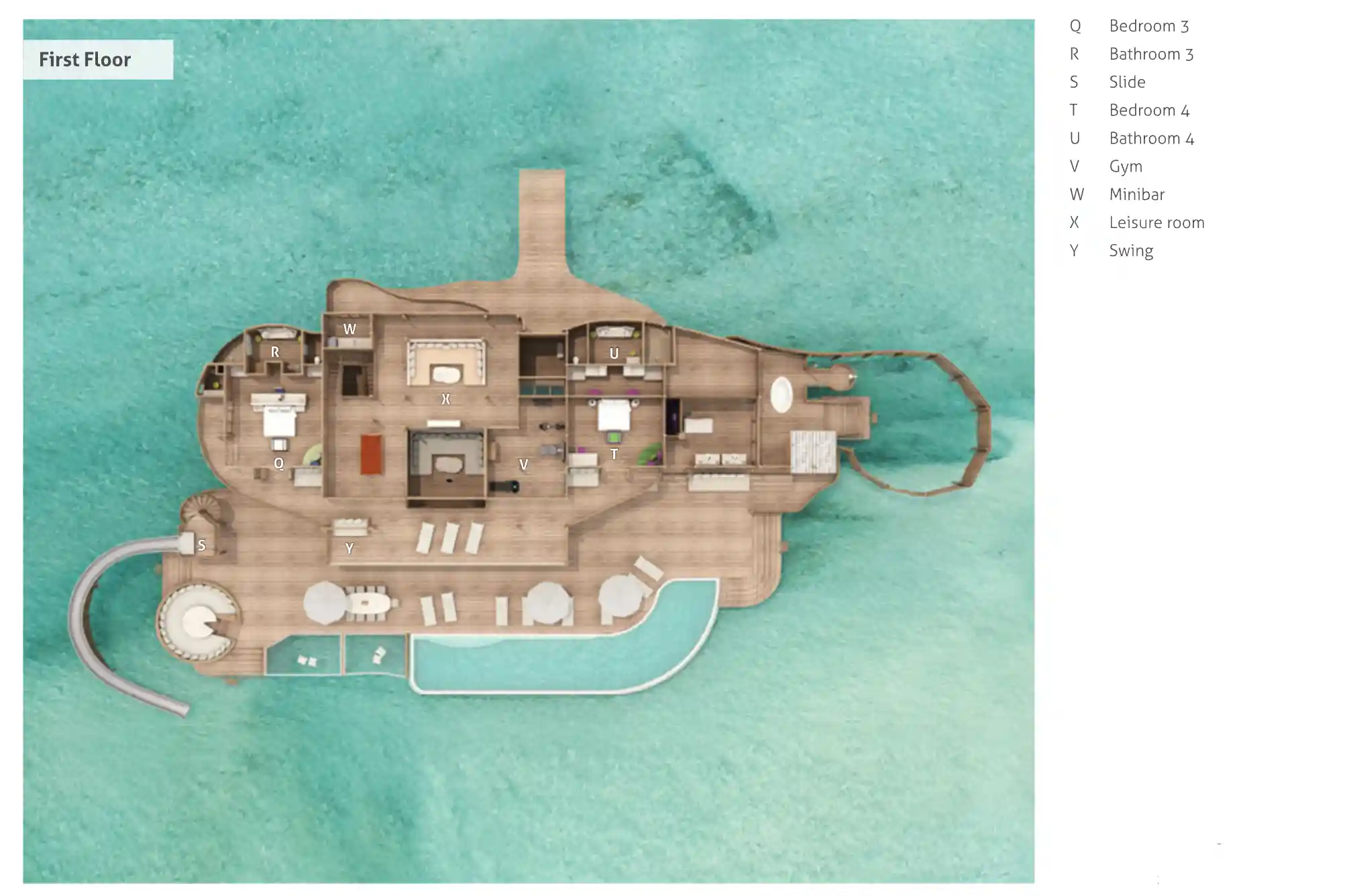 4 Bedroom Water Reserve with Slide - Ultimate Lagoon Estate, Celestial Mansion - Floor Plan 2