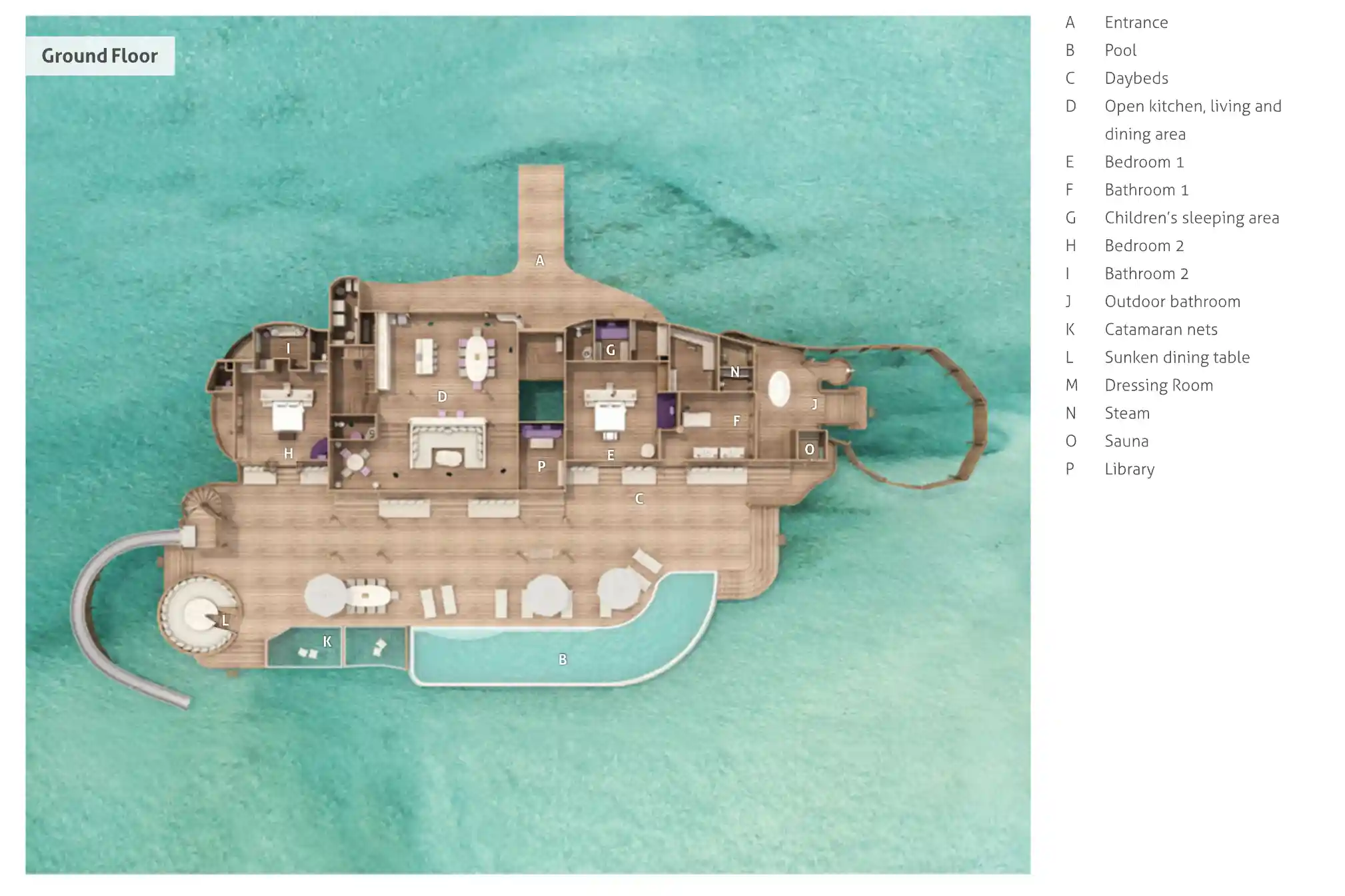 4 Bedroom Water Reserve with Slide - Ultimate Lagoon Estate, Celestial Mansion - Floor Plan 1